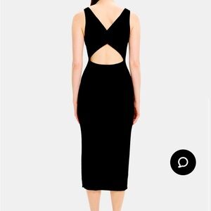 Theory Twisted Back Dress in Crepe Knit